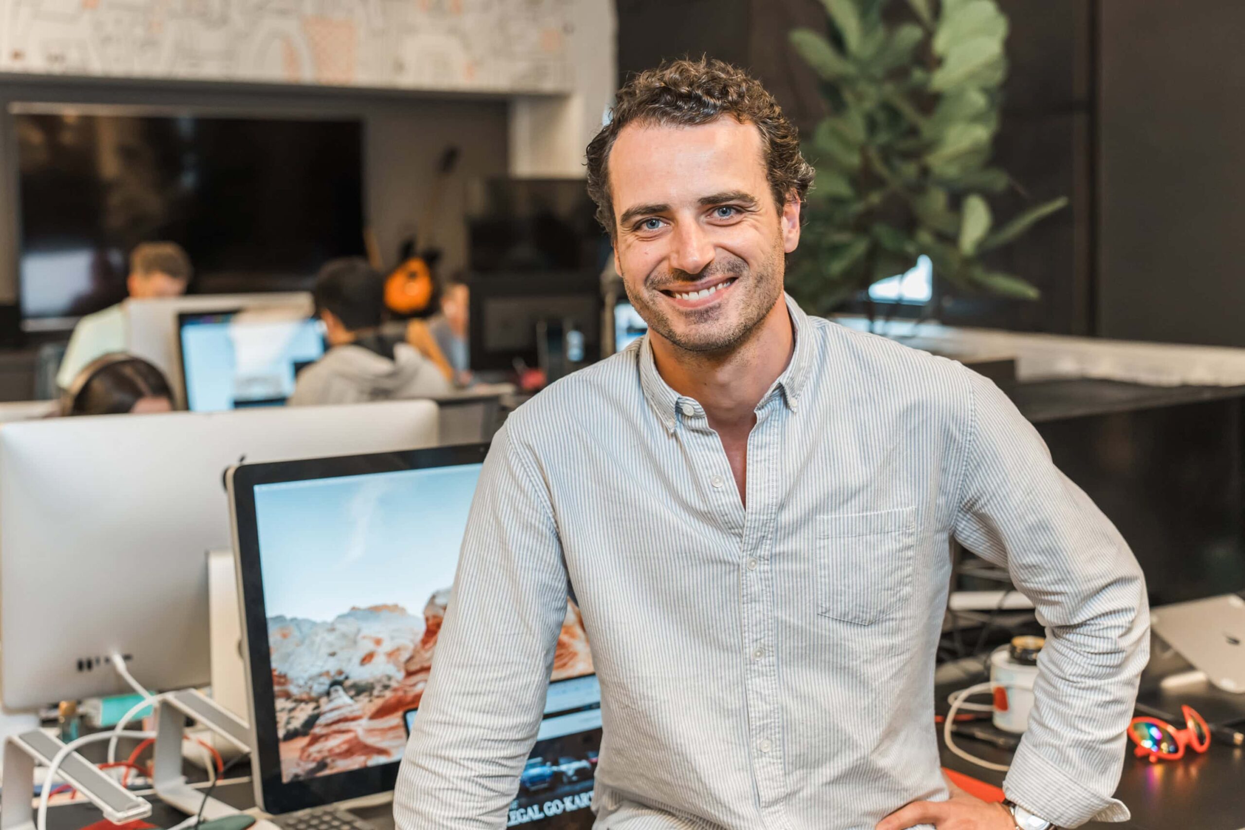 An environmental corporate headshot - a picture of a corporate employee at the office